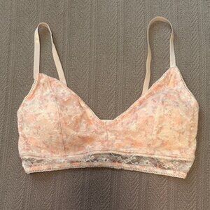 Jessica Simpson pink floral bralette, RN #71222, medium